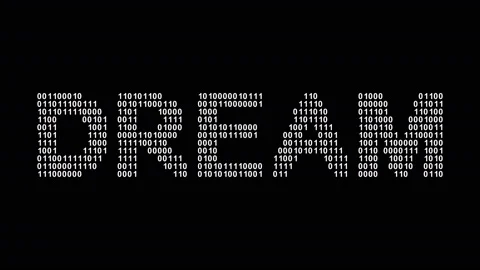 Dream. Binary code in the screen. Looping footage. Illustration. Stock Footage 124443051