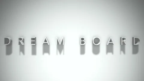 Dream board 3D title animation with shadows on a white background Stock-Footage 297266541