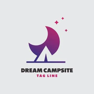 Dream Campsite Logo Stock Illustration