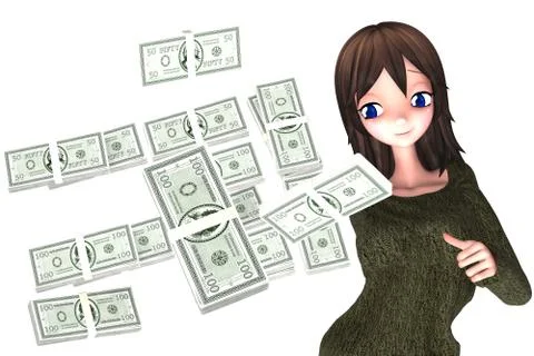 Dream for cash Stock Illustration