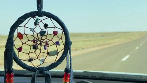 Dream catcher in car Video stock 141926758