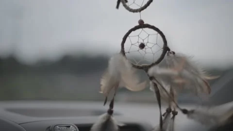 Dream Catcher In Car Stock Footage 157258969
