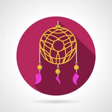 Dream catcher colored vector icon Stock Illustration
