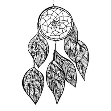 Dream Catcher. Doodle style Stock Illustration