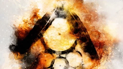 Dream catcher with eagle and raven feathers in cosmic space. Loop Animation. Stock Footage 233189821