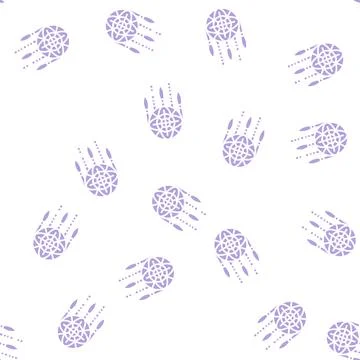 Dream catcher glyph seamless pattern Stock Illustration