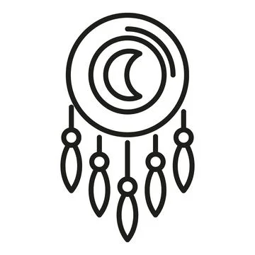 Dream catcher icon outline vector. Sleep problem 스톡 일러스트