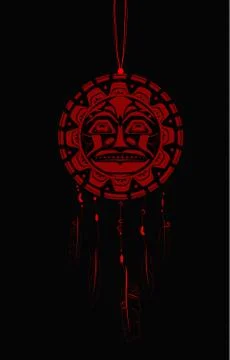 Dream Catcher with indigenous pattern Stock Illustration