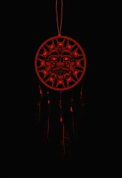 Dream Catcher with indigenous pattern Stock Illustration