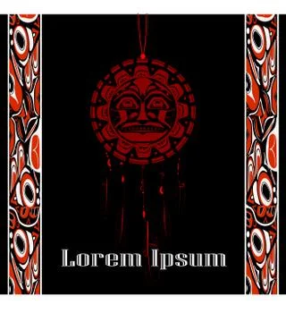 Dream Catcher with indigenous pattern Stock Illustration