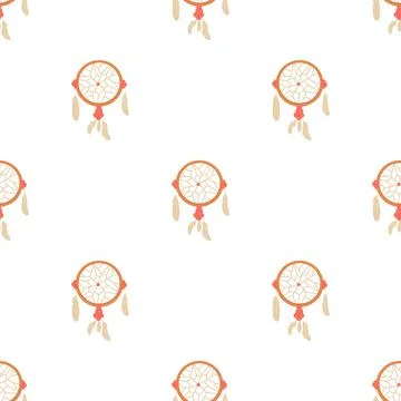 Dream catcher pattern seamless vector Stock Illustration