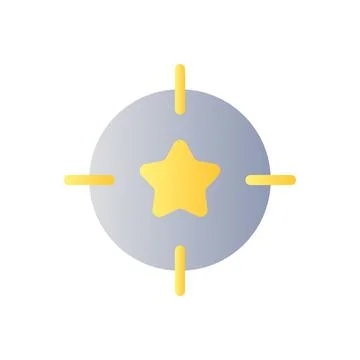 Dream chasing flat gradient two-color ui icon Stock Illustration
