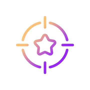Dream chasing pixel perfect gradient linear ui icon Stock Illustration
