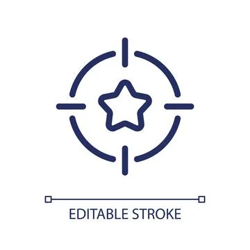 Dream chasing pixel perfect linear ui icon Stock Illustration