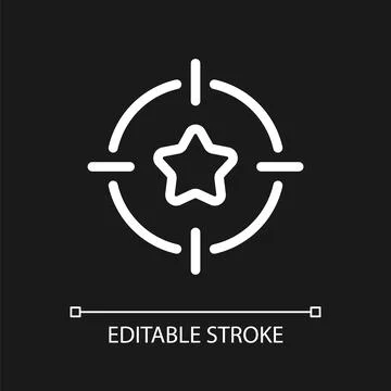 Dream chasing pixel perfect white linear ui icon for dark theme Stock Illustration