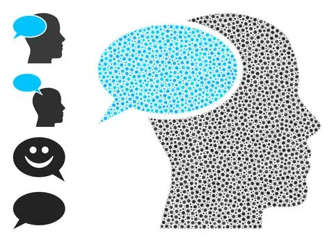 Dream Cloud Collage with Virulent Infection Icons Stock Illustration