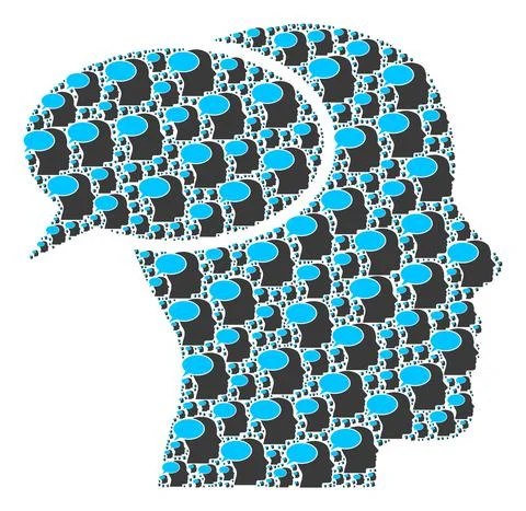 Dream Cloud Icon Recursion Collage イラスト素材