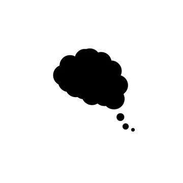 Dream cloud icon in trendy flat design Stock Illustration