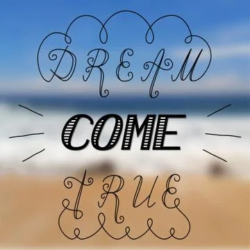 Dream come true beach Stock Illustration