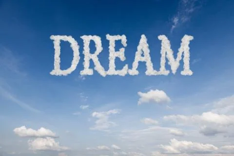 Dream concept text in clouds イラスト素材