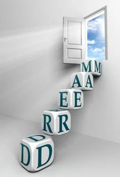 Dream conceptual door Stock Illustration