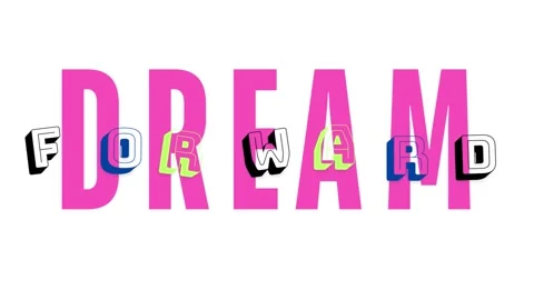 Dream Forward video illustration design Stock Footage 288014780