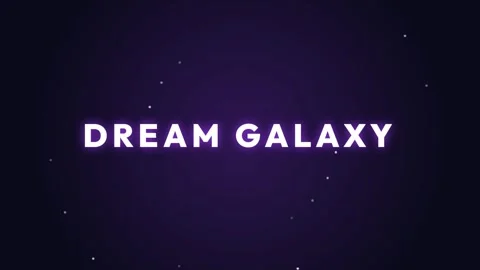 Dream Galaxy Text Animation on Dark Purple Background for Modern Presentation Stock Footage 337577012
