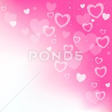 Dream Hearts Pink Background
