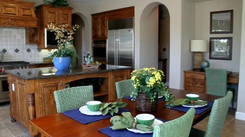 Dream Home Kitchen 4 Stock Footage 809276