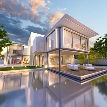 Dream house front Stock Illustration