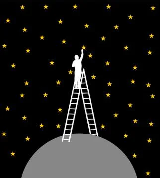 THE DREAM TO ILLUMINATE THE NIGHT Illustrazione stock