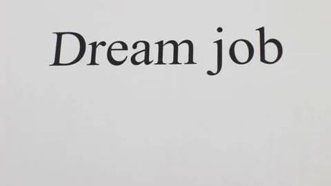 Dream Job Concept Stock Footage 81857857