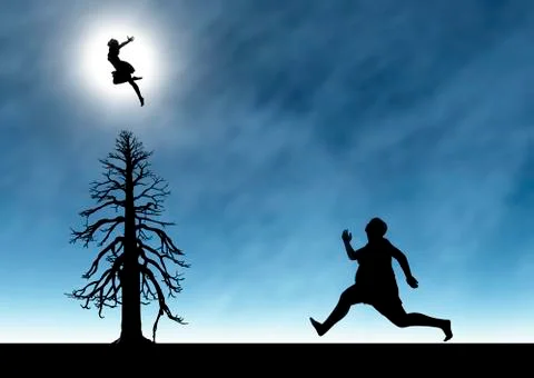 Dream of loosing weight Illustrazione stock