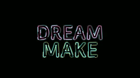 Dream make neon light Stock Footage 202324520