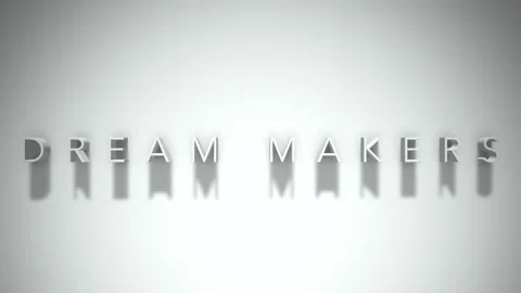 Dream makers  3D title animation white text on a white background Stock Footage 299635567