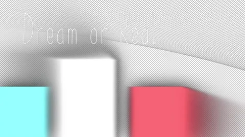 Dream or Real Abstract Concept with Glowing Light and Minimal Background Alpha Vidéo 334727870