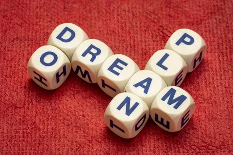 Dream, plan, do crossword Stock Photos