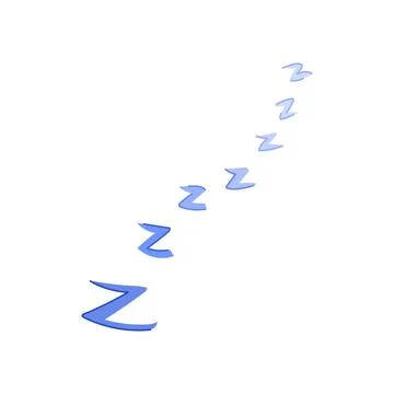 Dream sleep zzz cartoon vector illustration Stock Illustration