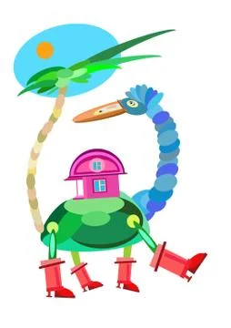 Dream summer vacation Stock Illustration