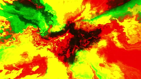 Dream of terrifying flight through red stormy clouds. Motion. Contrasting Stock Footage 221191537