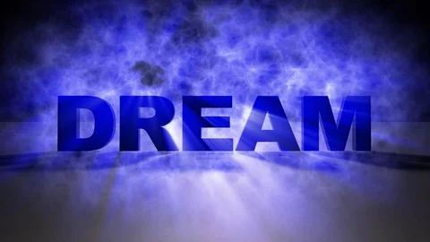 Dream text blue smoke Video stock 98403103