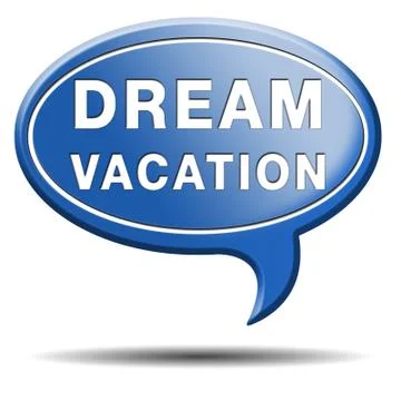 Dream vacation Illustrazione stock