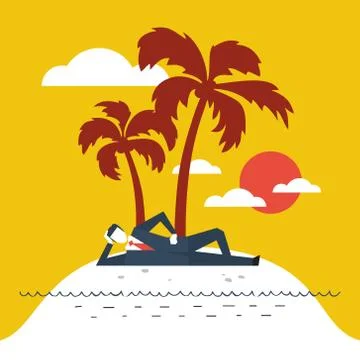 Dream work, escape from reality Stock Illustration