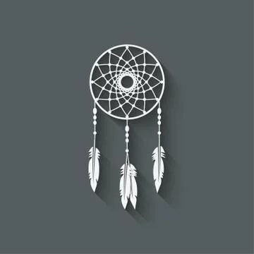 Dreamcatcher design element Stock Illustration