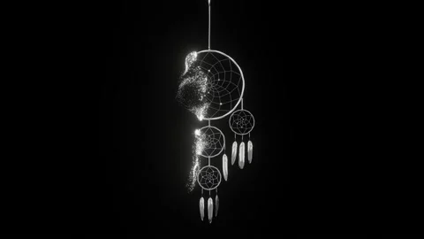 Dreamcatcher disappears 3d illustration render Stock Footage 173769428
