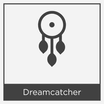 Dreamcatcher icon isolated on white background Free Stock Illustration