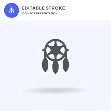 Dreamcatcher icon vector, filled flat sign, solid pictogram isolated on white Stock Illustration