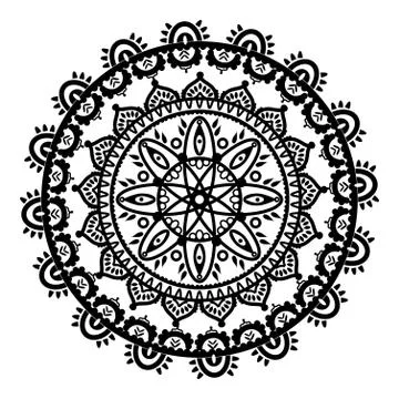 Dreamcatcher Mandala on white background Stock Illustration