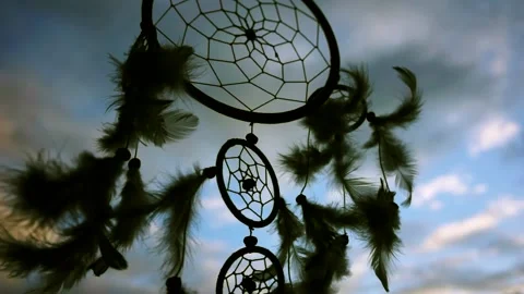 Dreamcatcher moved by wind Stock Footage 139961004