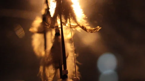 Dreamcatcher night in the wind Stock Footage 54749773
